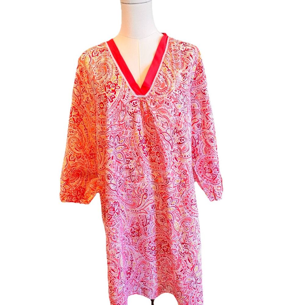 Karen Neuburger Encore Pink Tunic Pajama Lightweight Cotton Women’s XL